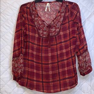 Red transparent Blouse